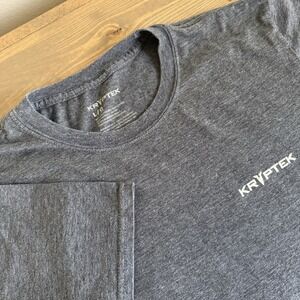 Kryptek Men's Grey Large Logo Americana Short Sleeve Tee‎ T-Shirt